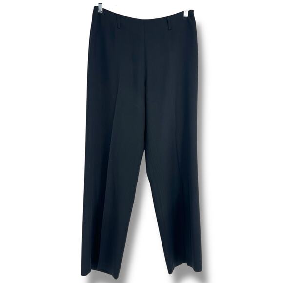 Woman's Subtle Striped Wide Leg Dress Pants 8 Officewear Preppy Longline Goth - Picture 1 of 7